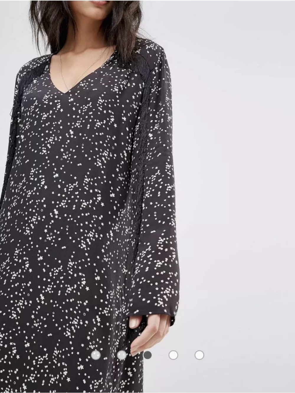 Scotch & Soda Black Dress with White Speckle Print